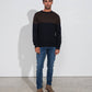 Maglione jacquard bicolore da uomo