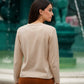 Maglia sottile con fiocco al collo