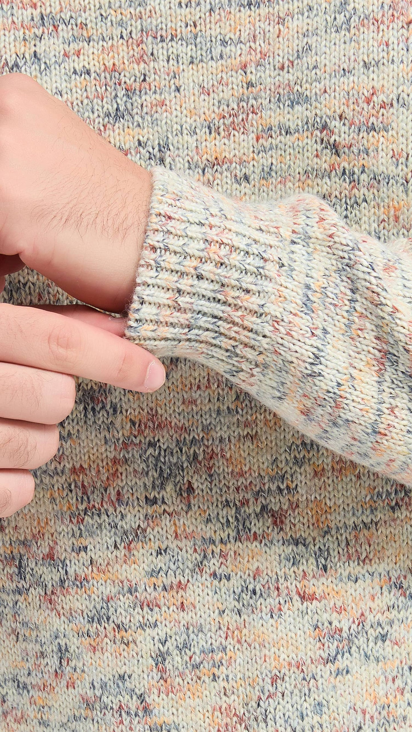 Maglione girocollo spesso Vulcano beige