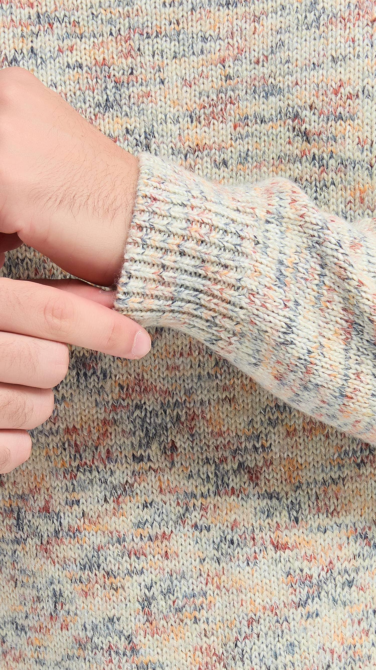 Maglione girocollo spesso Vulcano beige