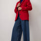 Pantaloni in denim a gamba dritta con orlo grezzo