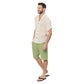 Shorts estivi verdi in cotone con vita elasticizzata e coulisse
