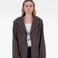 Blazer oversize in lana marrone Haven