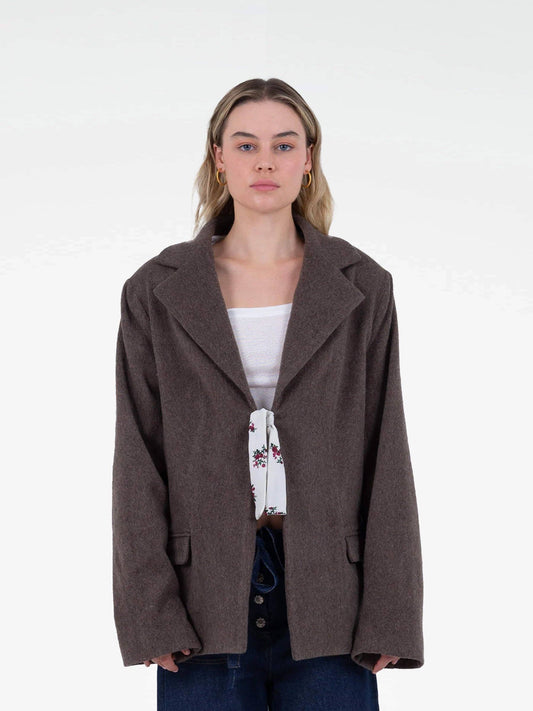 Blazer oversize in lana marrone Haven