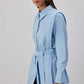 Camicia lunga in popeline con cintura