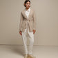 Cardigan in maglia con cintura e micro paillettes