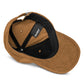 Cappellino dad hat in velluto con ricamo moka italiana