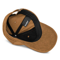 Cappellino dad hat in velluto con ricamo moka italiana