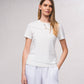 T-shirt basic aderente con catena dorata