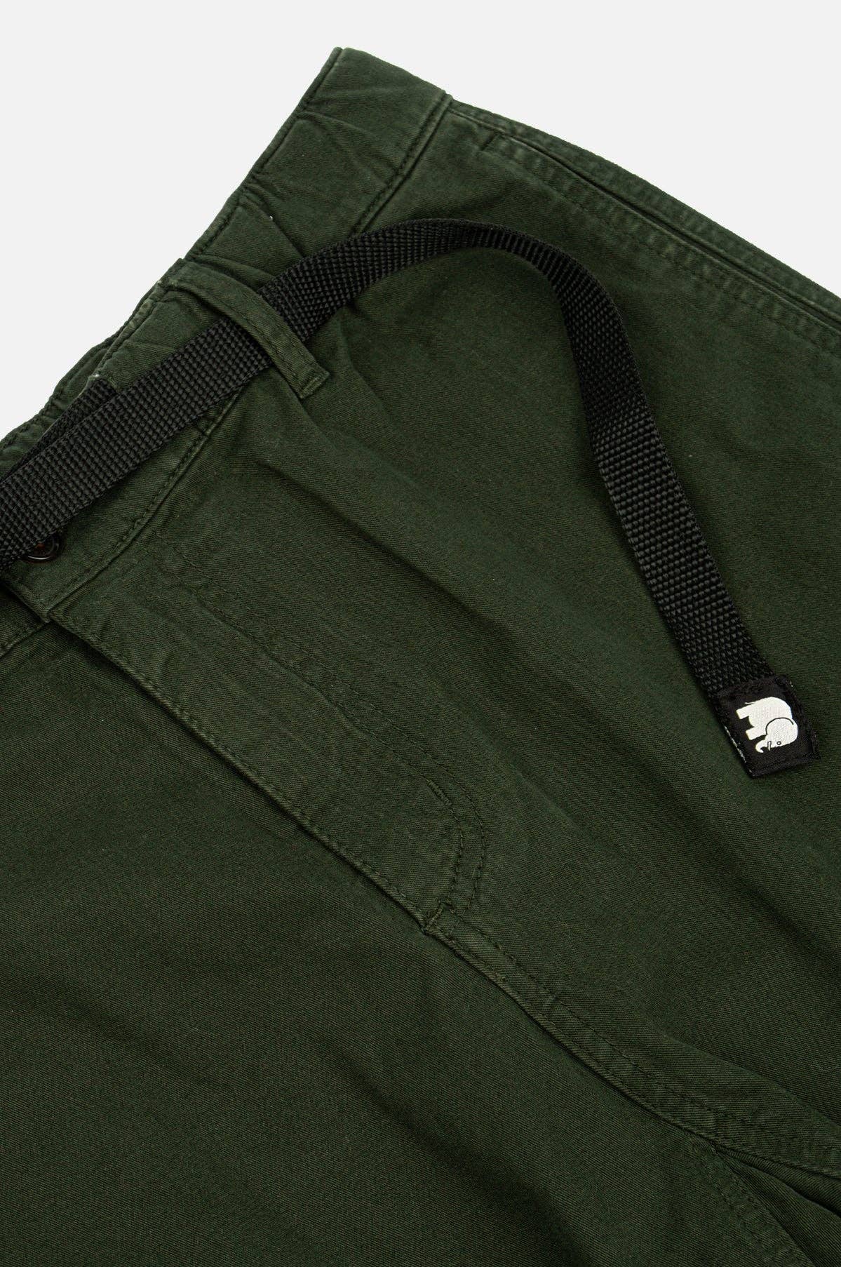 Pantaloni da arrampicata in cotone Ecodye verde oliva scuro