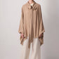 Top kimono oversize in viscosa con fiocco al collo