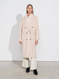 Cappotto lungo doppiopetto da donna