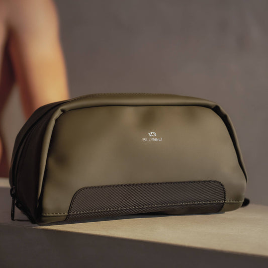 Borsa da toilette compatta kaki