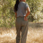 T-shirt boxy in cotone riciclato grigio mélange