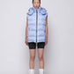 Gilet imbottito con cappuccio azzurro baby