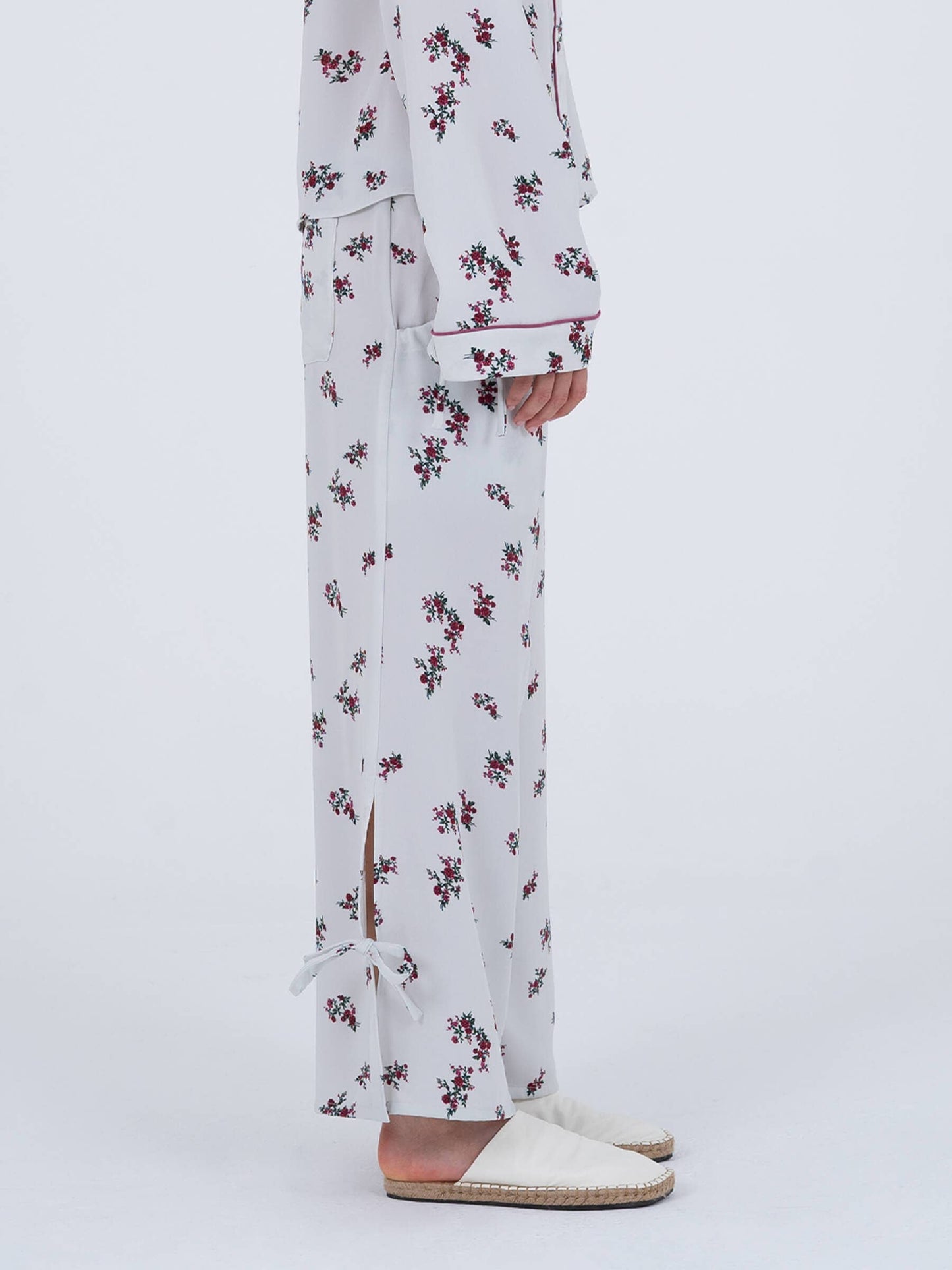 Pantaloni Bloom a stampa floreale con vita elastica