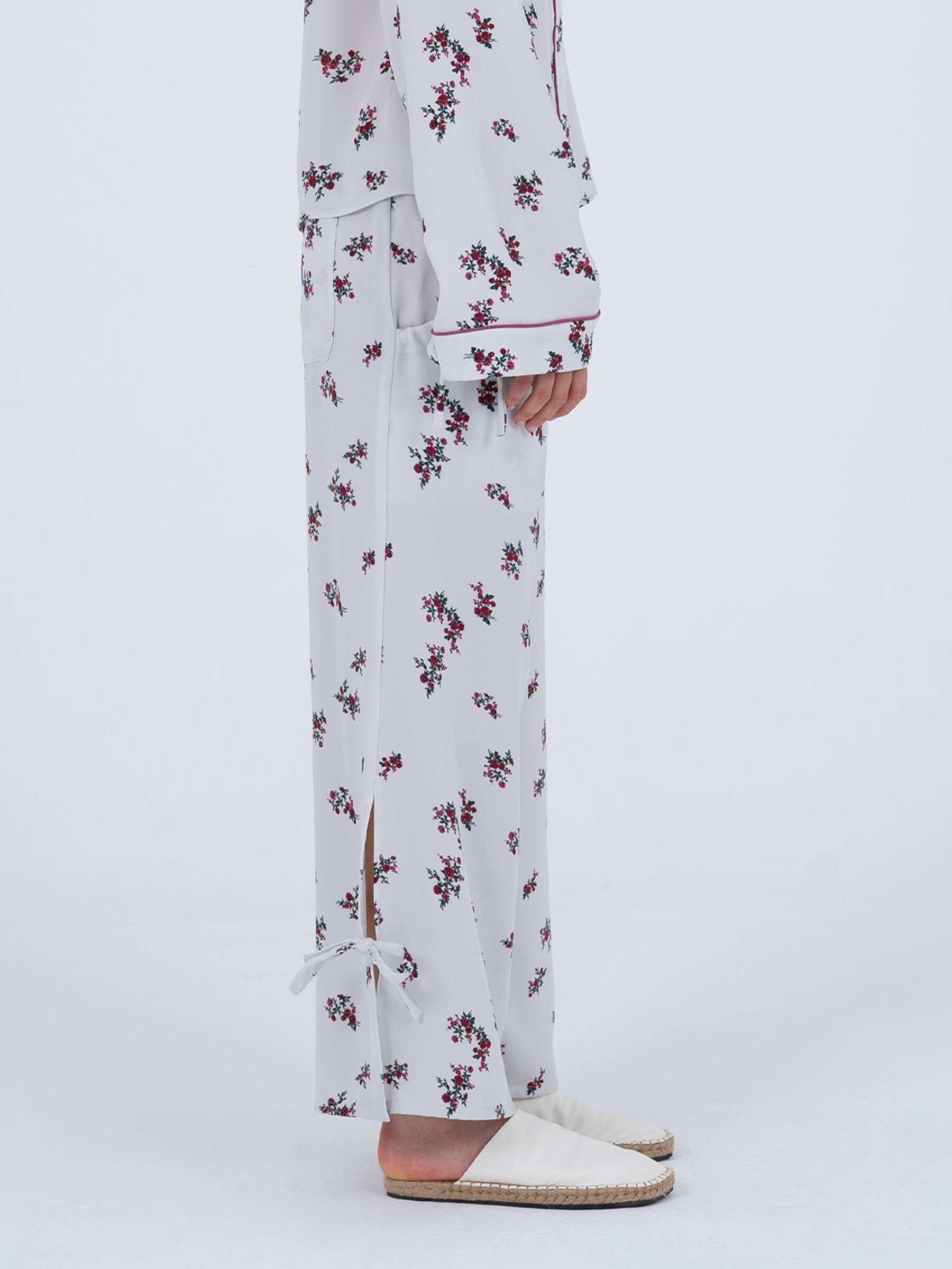 Pantaloni Bloom a stampa floreale con vita elastica