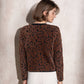 Cardigan in maglia animalier da donna