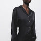 Camicia satinata nera