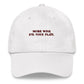 Cappellino in cotone con ricamo “More Wine s’il vous plaît”