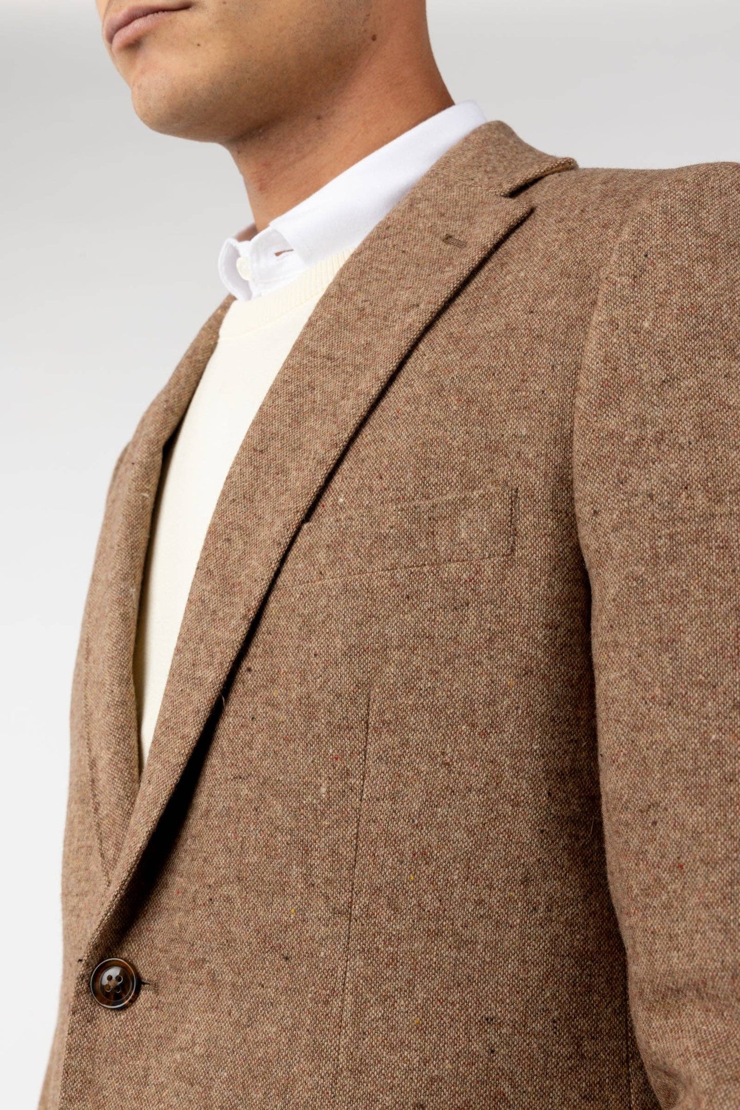 Giacca blazer in lana beige Lisa