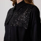 Camicia nera con paillettes