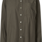Camicia lunga in popeline con manica raglan
