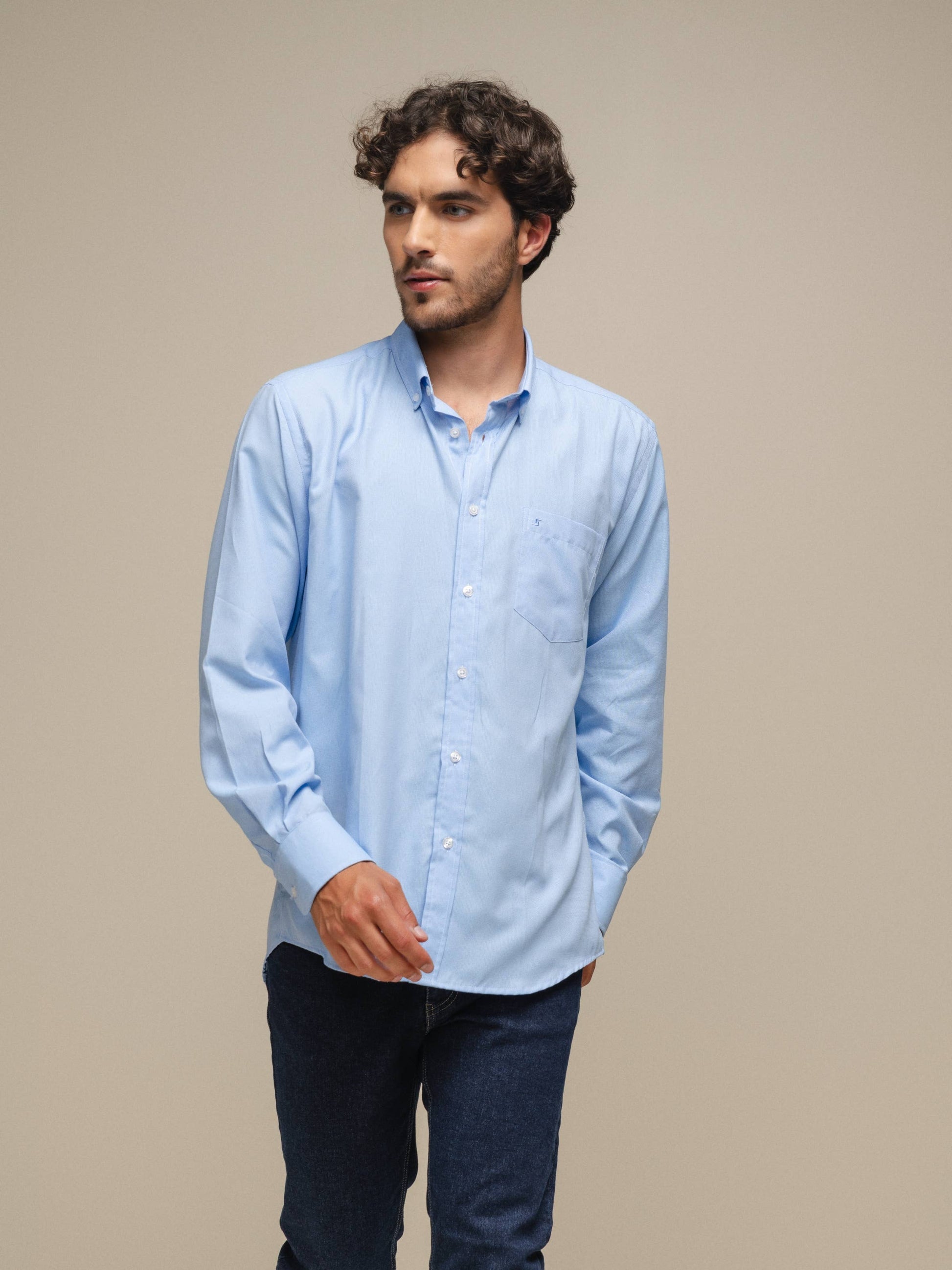 Camicia uomo classica in cotone e poliestere
