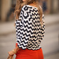 Felpa in maglia a onde in cotone