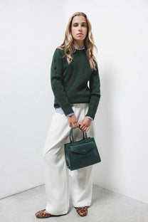 Maglione in Maglia Strutturata Girocollo