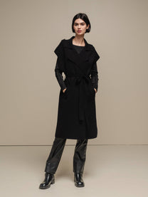 Gilet cappotto lungo smanicato da donna