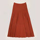 Gonna midi Colombina a righe rosse e arancioni