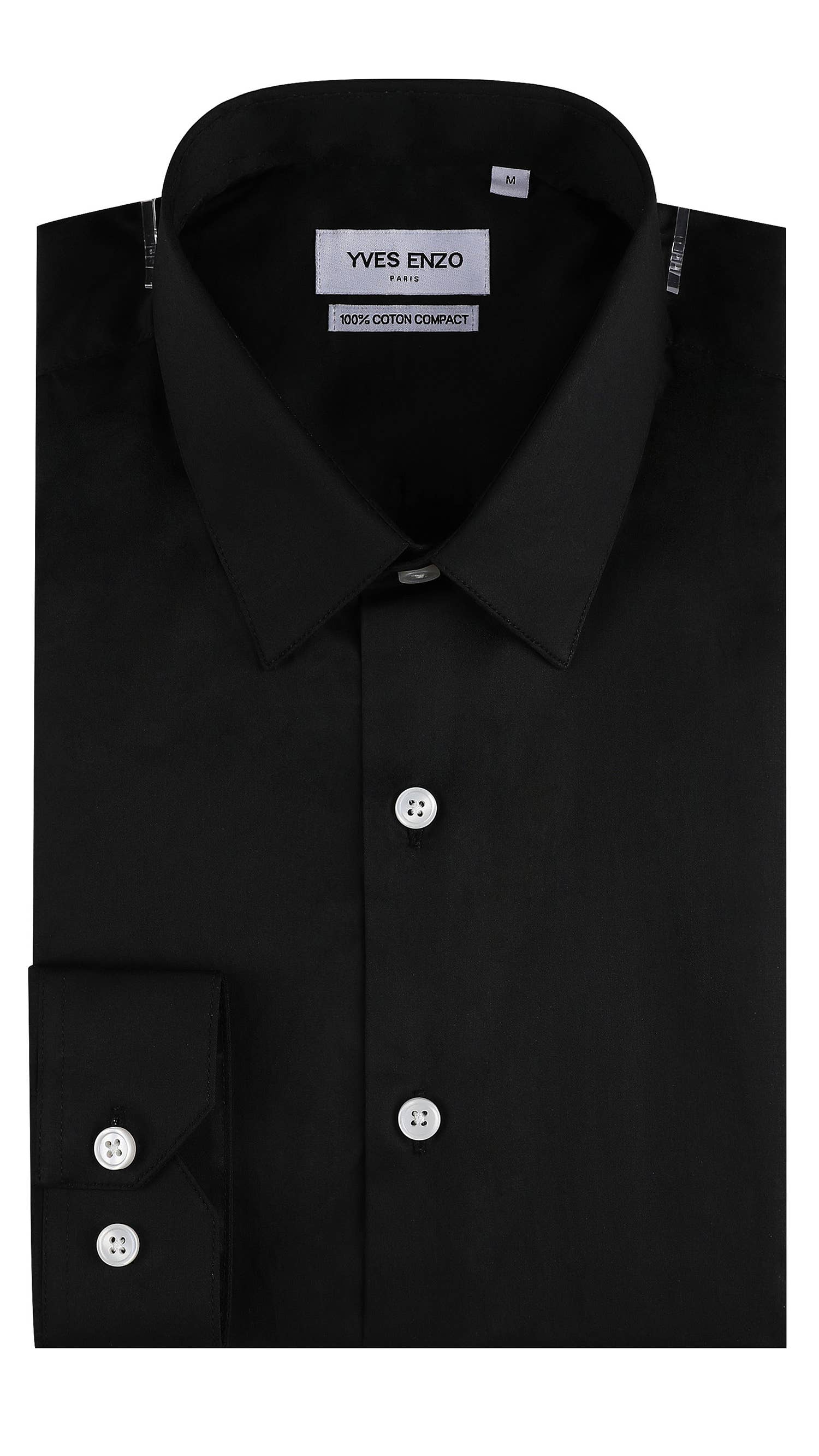 Camicia in cotone compatto nera