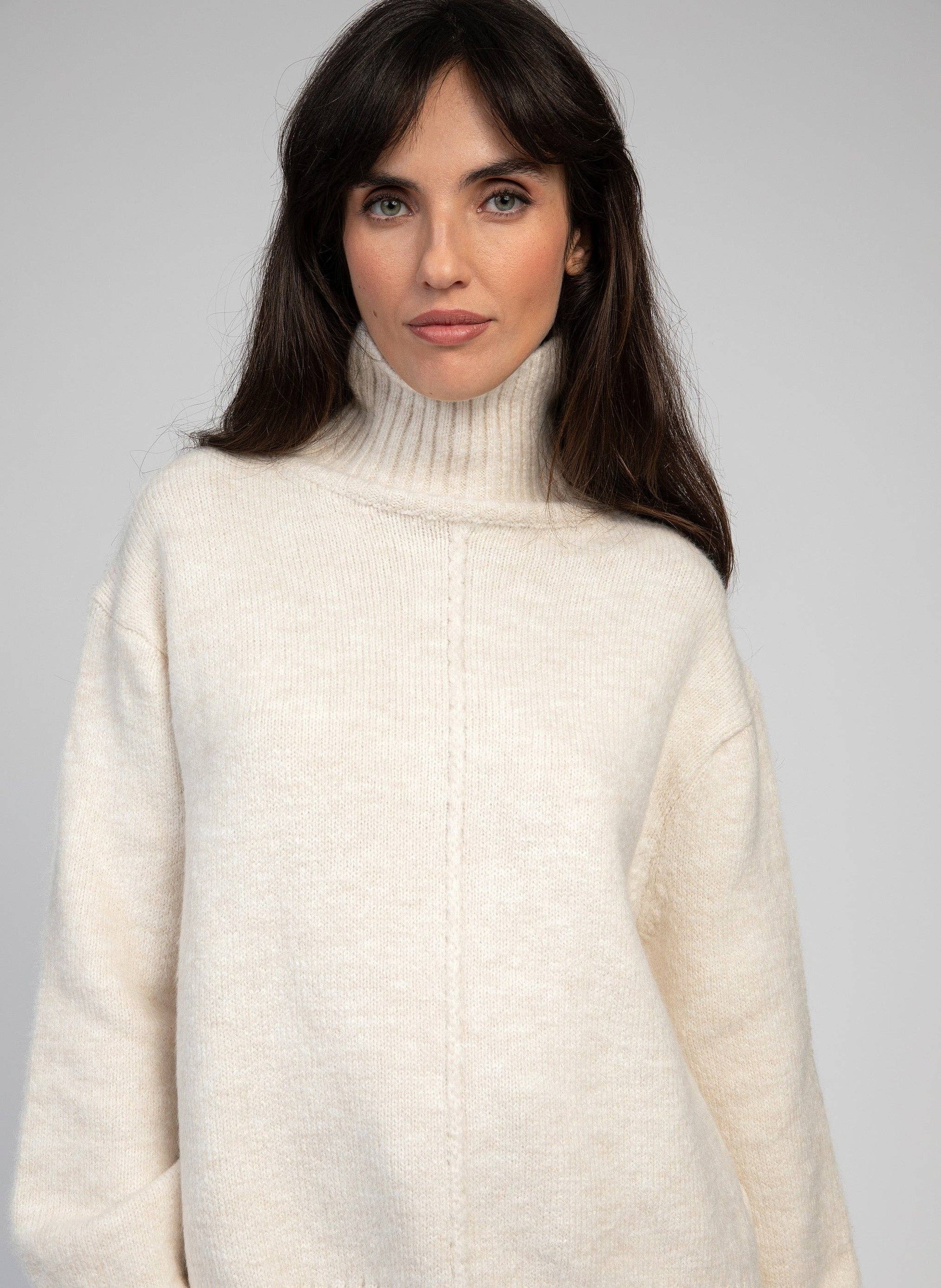 Maglione dolcevita Lipy écru