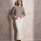 Maglione a maglia girocollo bicolore