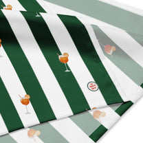 Sciarpa multifunzione Spritz a righe con stampa cocktail