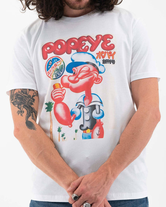 T-shirt vintage Popeye Giappone a maniche corte