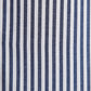 Completo camicia e gonna plissé a righe in cotone blu navy