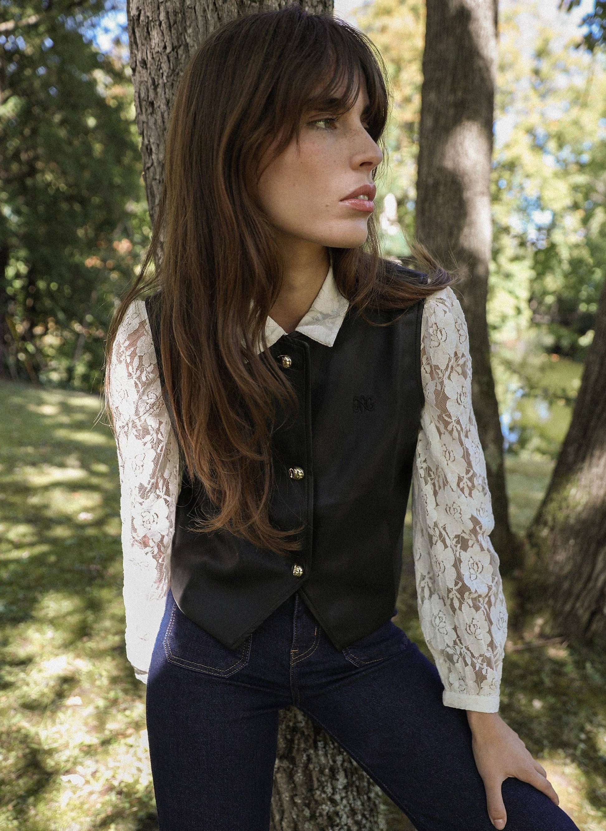 Gilet in similpelle nero Hulysse