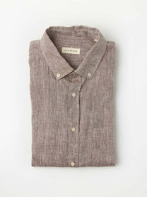 Camicia Tamina in lino marrone