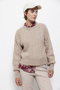 Maglione a maglia strutturata girocollo