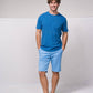 T-shirt basic in cotone con logo ricamato
