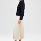 Cardigan corto blu navy con bottoni dorati