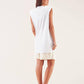 Gilet lungo smanicato con bottoni in madreperla