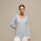 Maglione in maglia con scollo a V