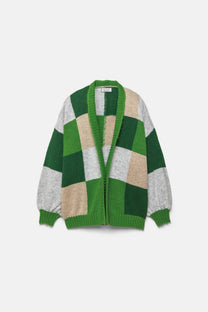 Cardigan in maglia con motivo geometrico