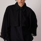 Camicia in popeline con dettaglio in chiffon