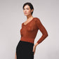 Maglione corto all’uncinetto con lurex