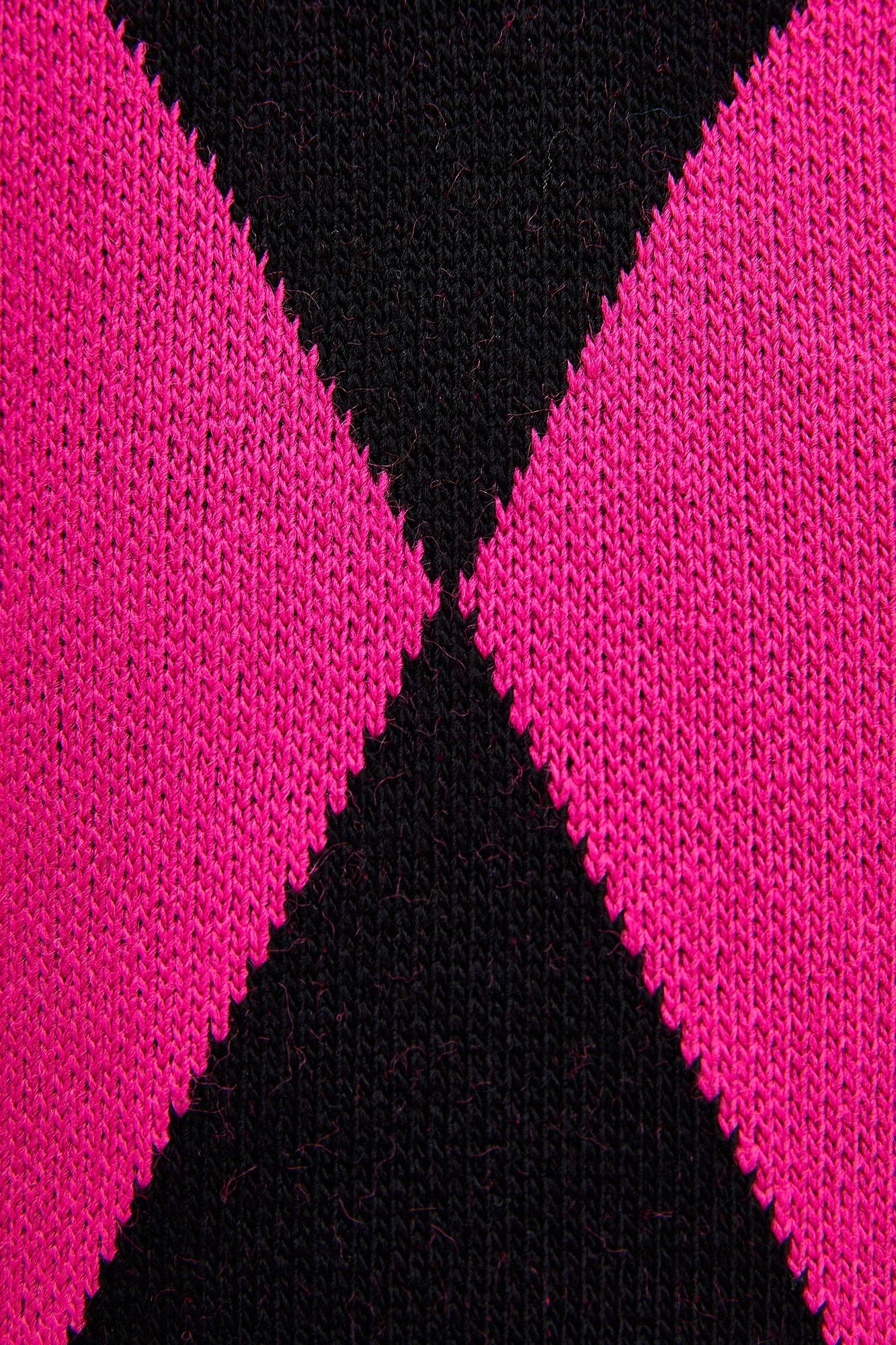 Tunica in maglia con colletto polo e motivo a rombi