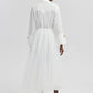 Gonna maxi in tulle a strati bianca con vita elastica